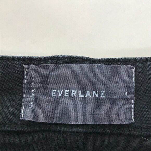 Everlane The Slim-Leg Crop Jeans Women's Size 4 Washed Black Stretch Denim - Picture 10 of 12